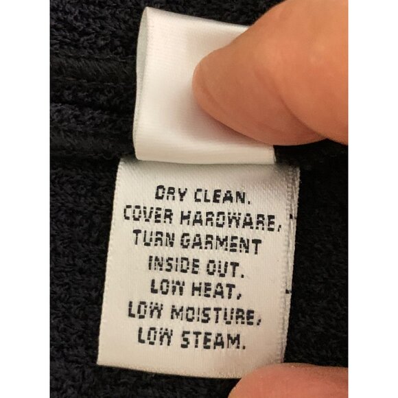 VTG St. John Collection Women's Knit Cardi Size 10 Wool Blend Black USA 7461 - Picture 7 of 8